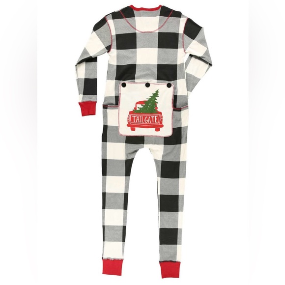 Lazy One Tailgate Adult Onesie Pajamas Falpjack Size Large Unisex - Picture 2 of 8